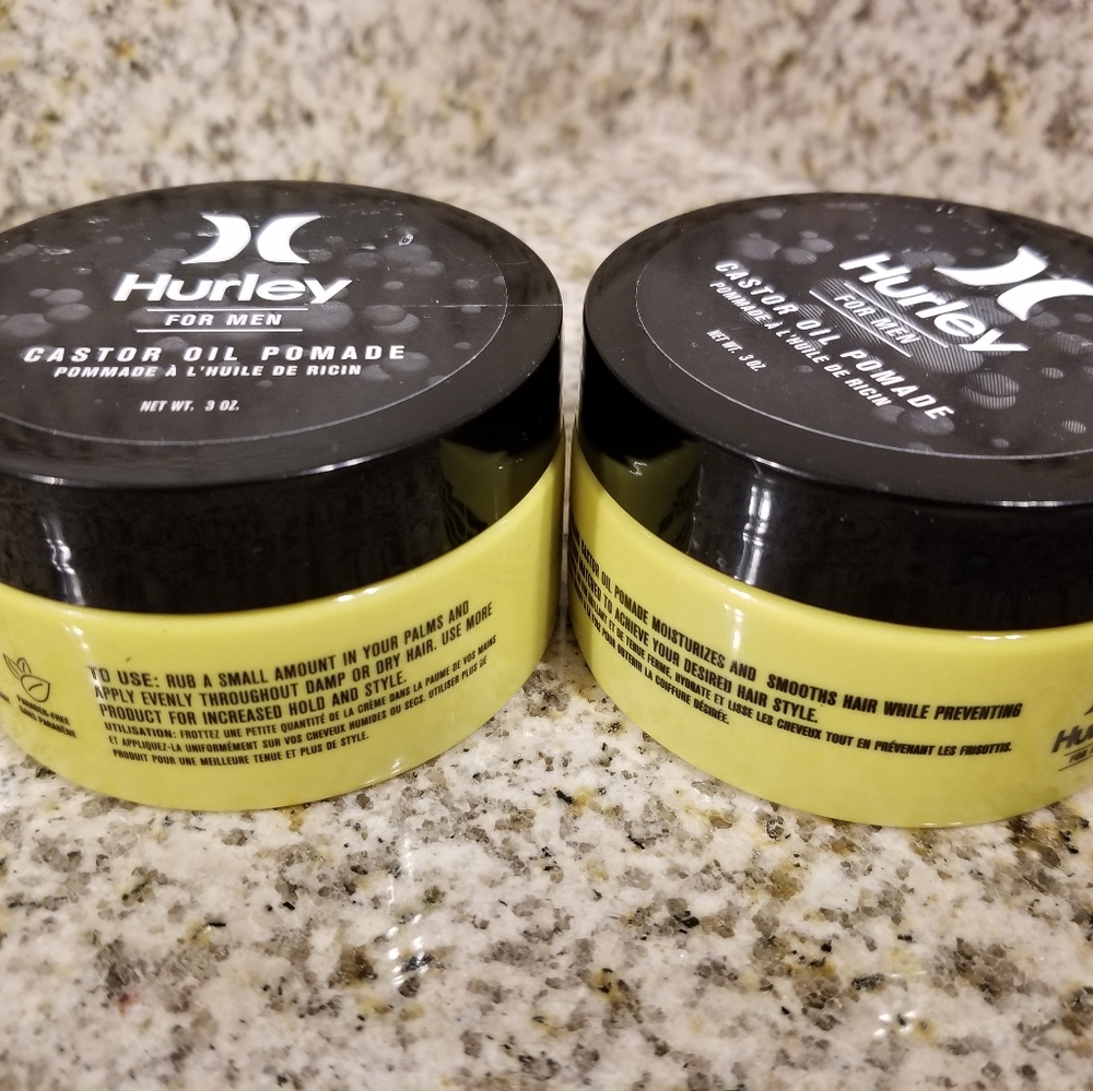 (2) Hurley Men's Castor Oil Pomade 3 oz